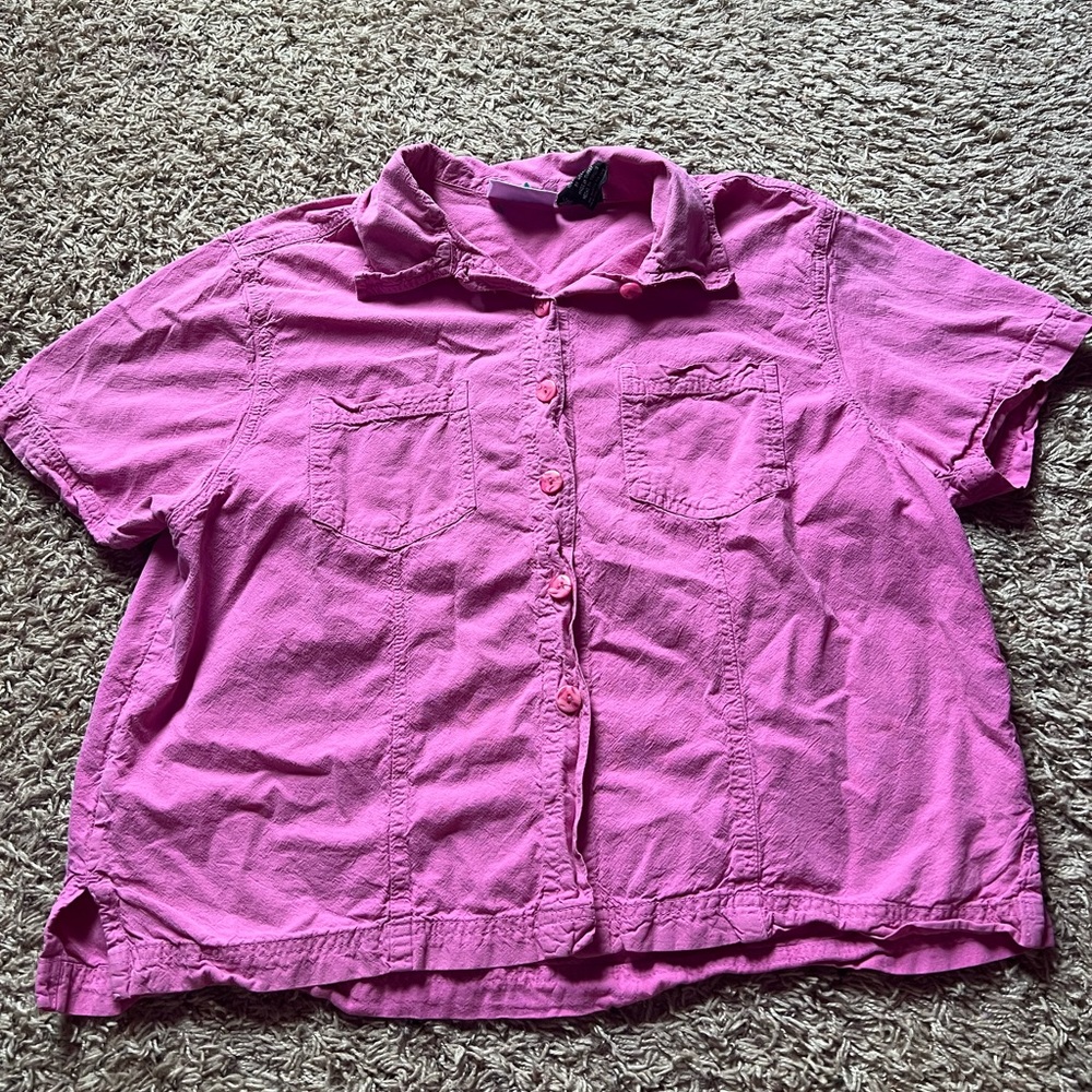 this is a cute summer button down, you can also wear as a cardigan